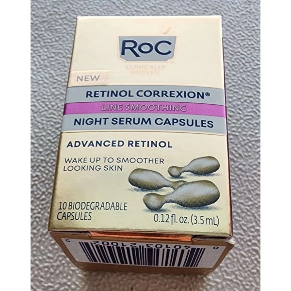 RoC Retinol Correction Line Smoothing Night Serum Capsules 10 count