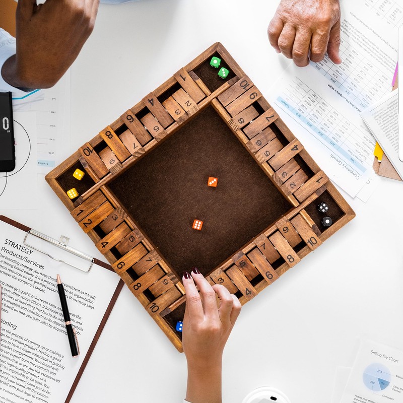 ropoda 14 Inches 4-Way Shut The Box Game (2-4 Players)