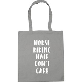 Hippowarehouse Horse Riding Hair Don't Care Tote Shopping Gym Beach Bag 42cm x38cm, 10 litres