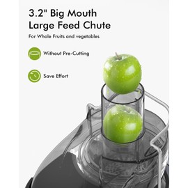 SIFENE Centrifugal Juicer Machine, 3.2-Inch Wide Chute Juice Extractor for Celery, Carrots and Leafy Greens, Stainless Steel, 3-Speed, Easy to Clean, Dishwasher Safe, BPA-Free, 1000W, Family Size