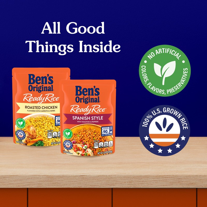 BEN'S ORIGINAL Ready Rice Roasted Chicken and Spanish Style Flavored