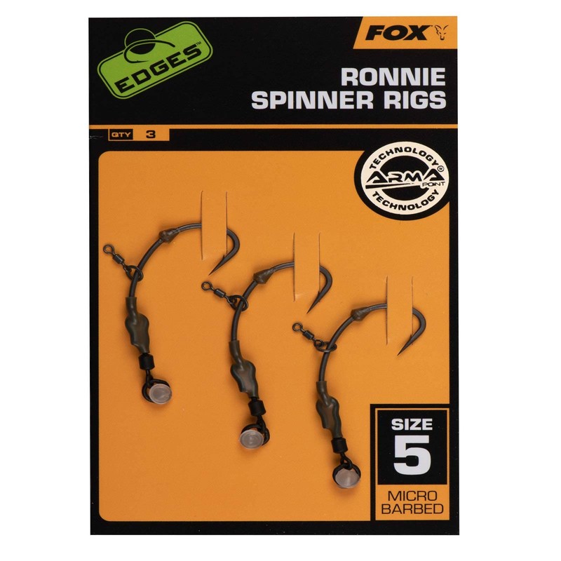 Fox Edges Rig FISHING_HOOK, Medium Curve, 5, Black, 1 Piece,