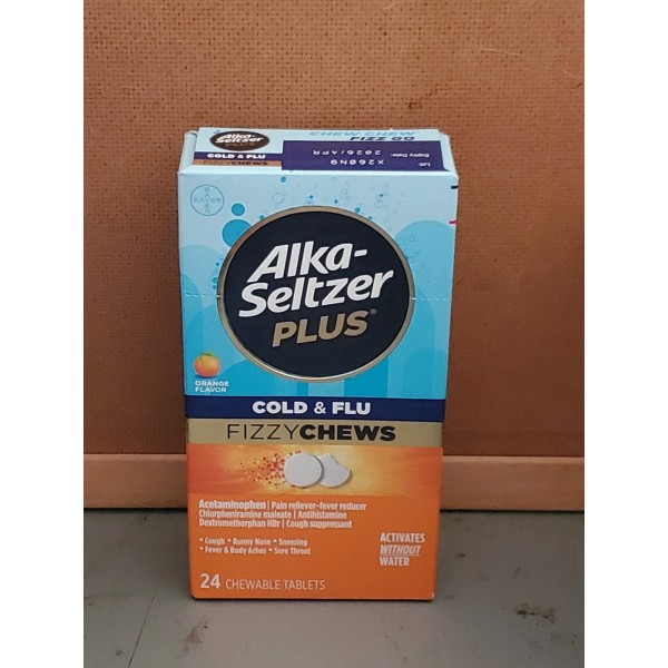 Alka-Seltzer (BB 04/26) Alka-Seltzer Plus Cold & Flu Orange Fizzy