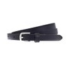 Vanzetti Women's Belt - Slim Leather Belt, Metal Buckle, black