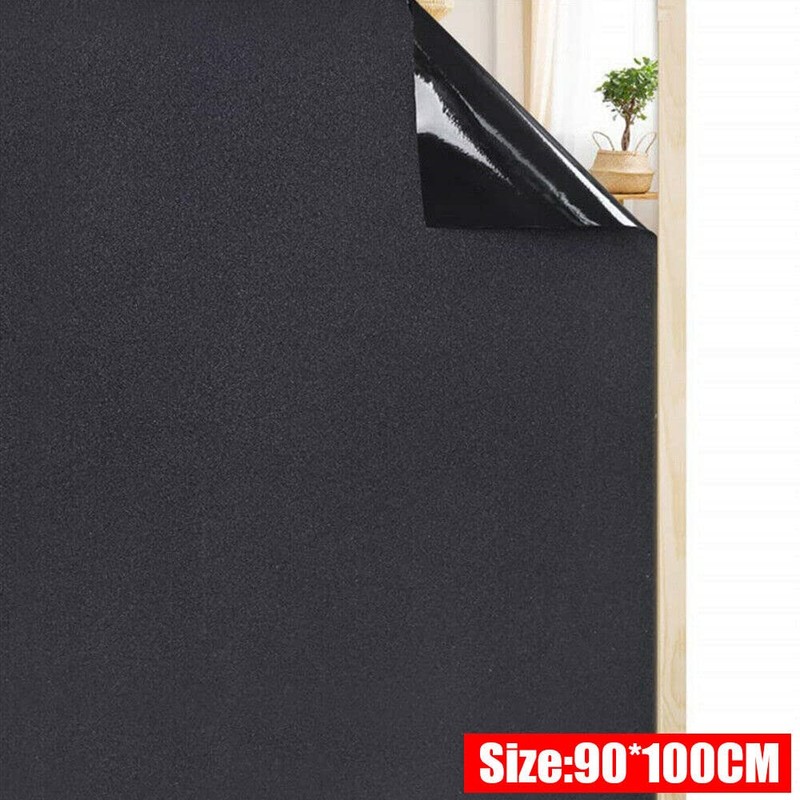 Blackout Static Cling Window Glass Film Privacy Protection to Block