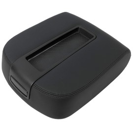 KUAFU Center Console Armrest Lid Compatible with 2007-2014 Chevy Avalanche Silverado Suburban Tahoe Yukon Sierra Black W/Latch Replacement for 15217111, 15941534, 19328718
