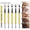 Weixinbuy 2-IN-1 Microblading Eyebrow Pen Long-lasting, Waterproof Eyebrow Pencil Dual-Ended