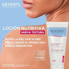Dexeryl Loción Hidratante Nutritiva Piel Seca y Muy Seca Nutre 24h 200ml