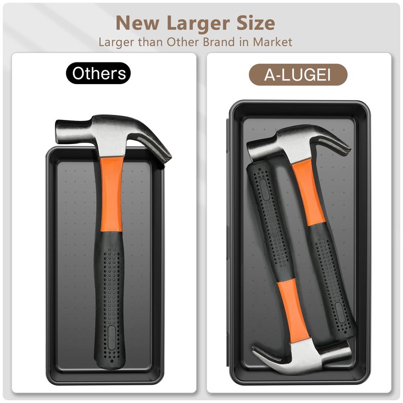 A-LUGEI【𝟰𝟲𝗣𝗖𝗦 & 5 Size】Tool Box Organizer Tray Divider Set, 【Black】