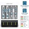 Ansmann Comfort Smart Charger Bundle for 1-8 AA/AAA Rechargeable Batteries