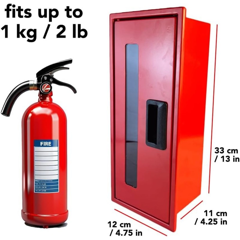 Fire Extinguisher Cabinet Small Size 14 inches up to 5lb