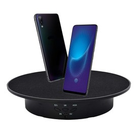 Electric Rotating Turntable for Photography, 360 Degree Rotating Display Stand, 20cm 8kg Rotating Platform for Display Jewelry, Watch, Digital Product - with 5 Background Board