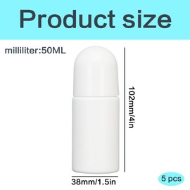 5 Stück Deoroller zum Befüllen,Sonnencreme Roller Nachfüllbar,Deo Roller zum Selbstbefüllen,Roll On Flasche Leer,Sonnencreme Applikator Nachfüllbar,selbstbefüllen für Kosmetische,Ätherische Öle