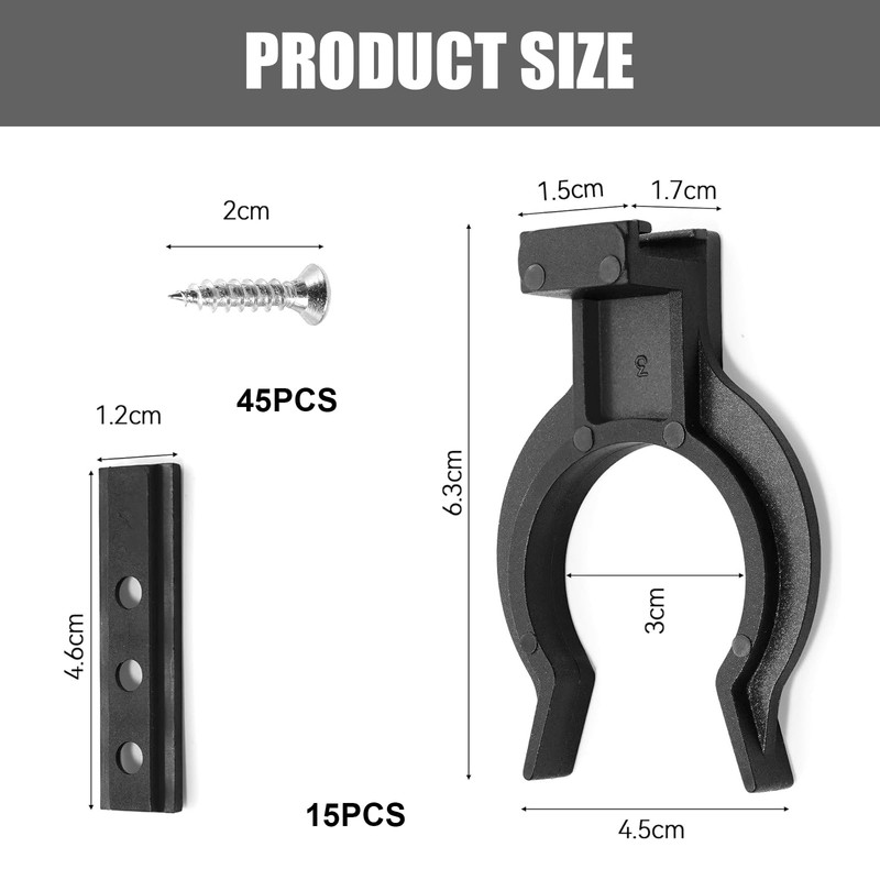 Skirting Clips, Pack of 15 Kitchen Pedestal Attachment with 45