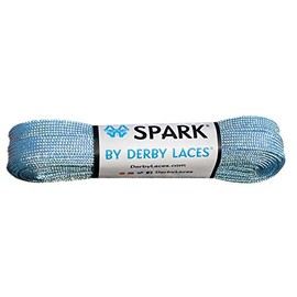 Derby Laces Sky Blue Spark Shoelace for Shoes, Skates, Boots, Roller Derby, Hockey and Ice Skates (60 Inch / 152 cm)
