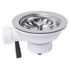 NRG 90mm Stainless Steel Kitchen Basket Strainer Sink Waste Drainer