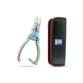 SMI Nail clippers with double gear ratio, toenail pliers for ingrown and thick nails, foot nail scissors, toenail clippers for toenails and toenails, stainless steel with case