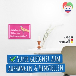 DankeDir! Stößchen Ihr Lieben - Schild 30 x 20 cm - Geburtstagsdeko Geschenkidee Geburtstagskarte Partydeko - Freundin Frauen Geschenk Geburtstag Geburtstagsgeschenk Sekt Prosecco Spruch