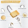 3 Pcs Small Solid Brass Locks with Keys, Mini Key