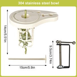 Spargelschäler, Spargel-Schäler mit 6 Präzisionsklingen, Manuelleler Schäler für Spargel, Befestigung auf Tisch oder Arbeitsfläche