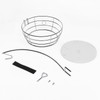 Livabber Countertop Fruit Basket Bowl with Banana Hanger, Modern Standing