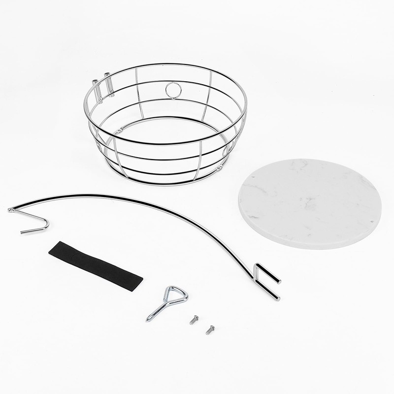 Livabber Countertop Fruit Basket Bowl with Banana Hanger, Modern Standing