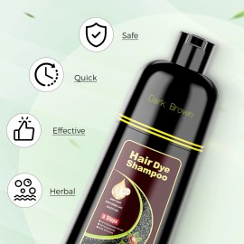 KAISASA Dark Brown Hair Dye Shampoo 3 in 1Argan Herbal Hair Color Shampoo Cover