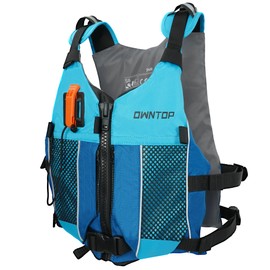 Owntop Buoyancy Aids Adults Youth with Hydration Pack, Whistle, Dual Mesh Pockets | Adjustable Buoyancy Vest Jacket | Swim Vest Unisex for Paddleboarding, Kayaking, Fishing, All Watersports