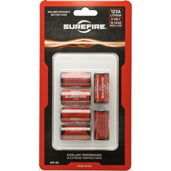 SureFire 6 Pack 123A Lithium Batteries