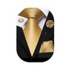 Hi-Tie Silk Men's Tie and Pocket Square Cufflinks Lapel Pin