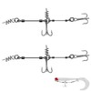 Pack of 2 stinger hooks with leader system, screw in