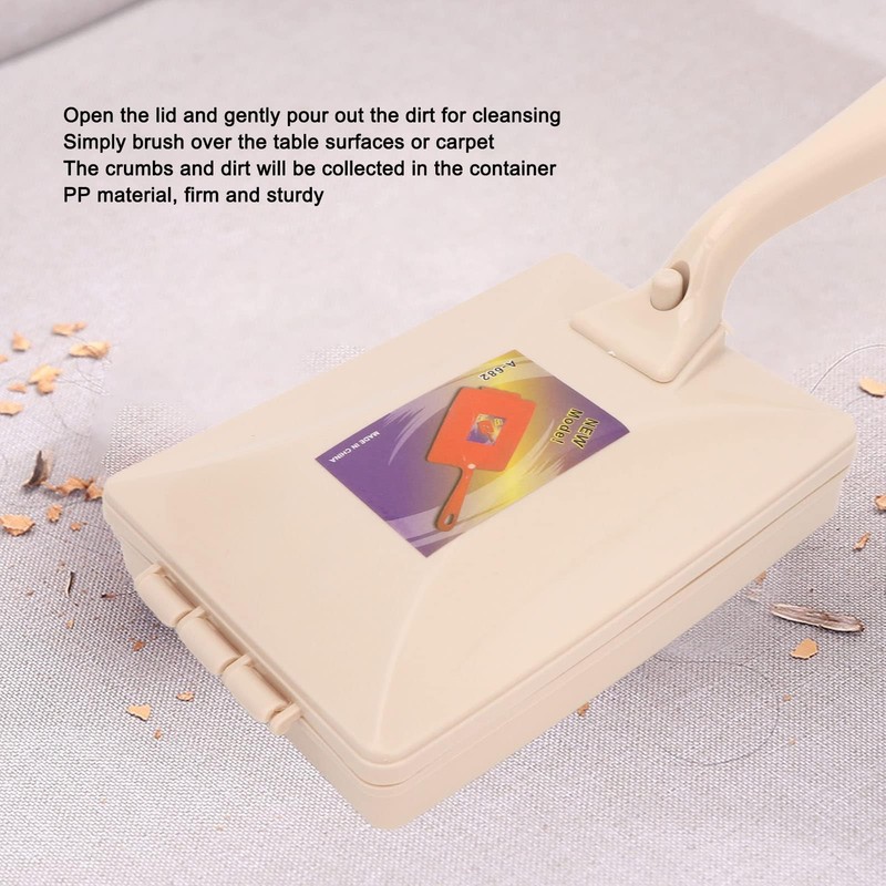 Agatige Carpet Debris Sweeper Brush, Double Roller Handheld Manual Sweeper