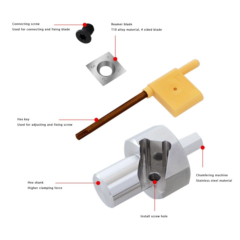Bench Dog Hole Chamfer Reamer Tool, Woodworking Workbench Deburring Drill