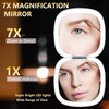 Vamillkra - Espejo de viaje con luz, espejo de aumento