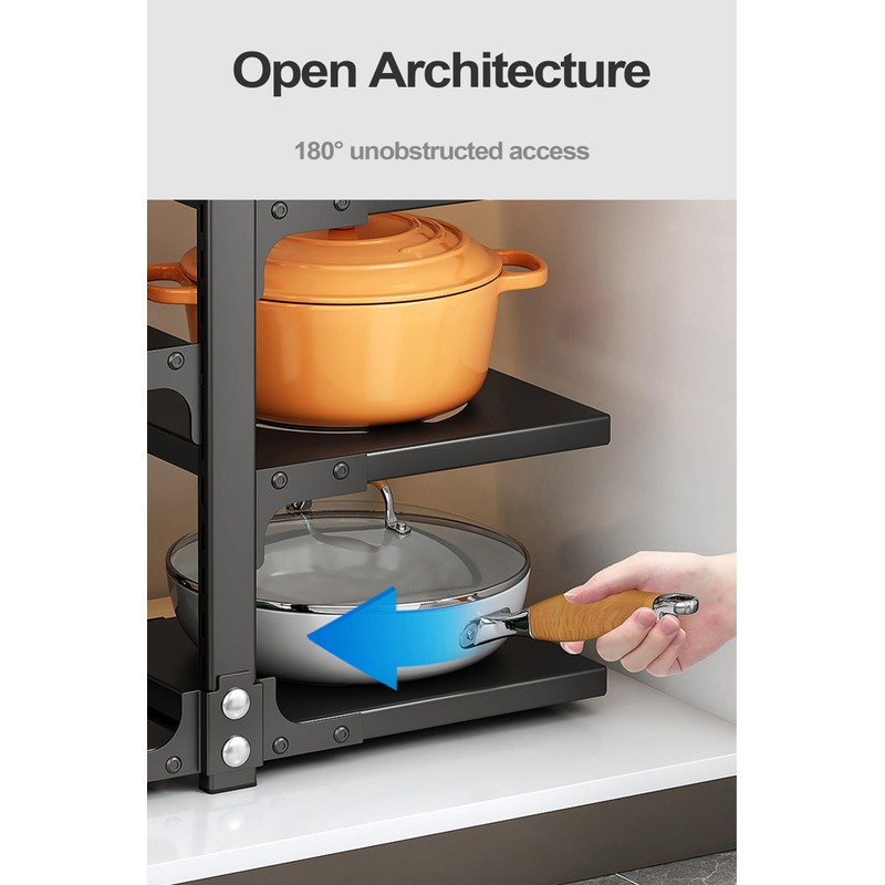 YANYYGu Pots and Pans Organizer for Cabinet, Heavy Duty Pot