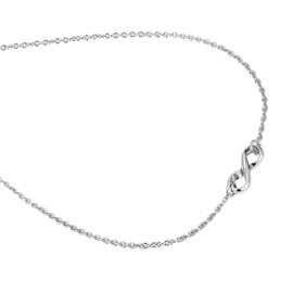 Vanbelle Sterling Silver Jewelry - Rhodium Plated 925 Stamp - Infinity Charm Anklet - Stylish Beautifully Designed for Women - 9" Long + 1" Extender