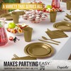 350 Pcs Gold Plastic Plates For Party, Gold Disposable Plates