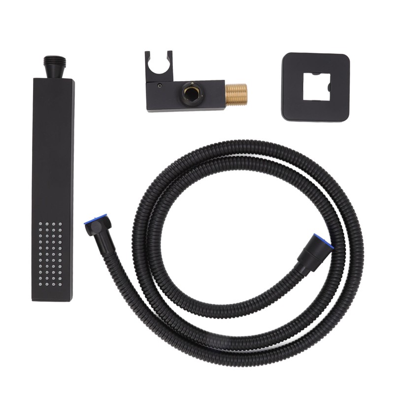Wall Mounted Shower Set Black High Pressure Shower Head with