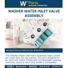 Whirlpool W11614515 OEM Washer Water Inlet Valve Assembly, Multicolor