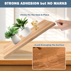 weiwei Clear Double Sided Tape Kit Removable Sticky Dots for Walls Hanging Multiple Shapes Adhesive Dots No Trace Nano Mounting Putty for Pictures Balloons Posters Decorations, 96 Pcs