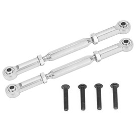 2pcs Rear Sway Bar 3.5in Arms Aluminum Alloy Durable Useful AntiRoll Bars with Screws for 1/7 Remote Control Car(Silver )
