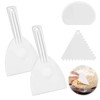 MOKIDO 4-Piece Dough Spatula Set, Pizza Spatula, Pizza Spatula, Flexible