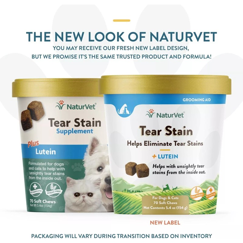 NaturVet Tear Stain Helps Eliminate Tear Stains Dogs & Cats