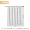 Seenus Waterproof Short Fabric Shower Curtain with 3 Large Magnets,