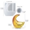 Candle Holder Silicone Resin Mold, 3D Moon Resin Mold, Moon