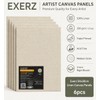 Exerz 24x30cm Linen Canvas Panels 6pcs - 3mm 320gsm 100%