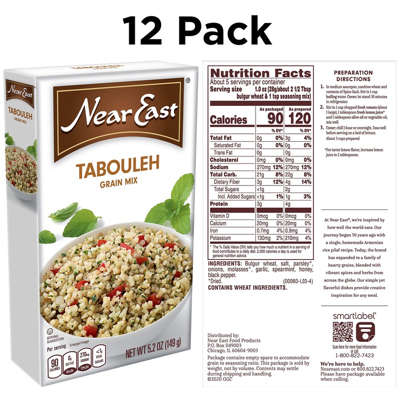 Quaker Near East Tabouleh Whole Grain Salad Mix, 5.25 Ounce,