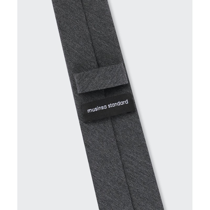 Musinsa Standard Wool-Like Narrow Solid Tie [Medium Gray]