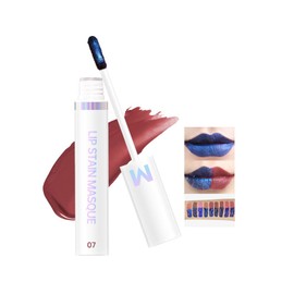 Hxssll Matte Lip Gloss Peel Off Masque - Peel Off Lip Stain Tattoo, Cool Rose Peel Off Lip Tint，Long Lasting Waterproof Transfer-proof Lip Mask Lip Stain Peel Off Lip Gloss,Stay Lip Makeup 07#