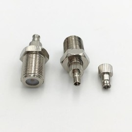 50Pcs 황동 F 암 잭 - CRC9 / TS9 2 In 1 남성 플러그 스트레이트 커넥터 어댑터 50Pcs Brass Female Jack - CRC9 / TS9 2 In 1 Male Plug Straight Connector Adapter